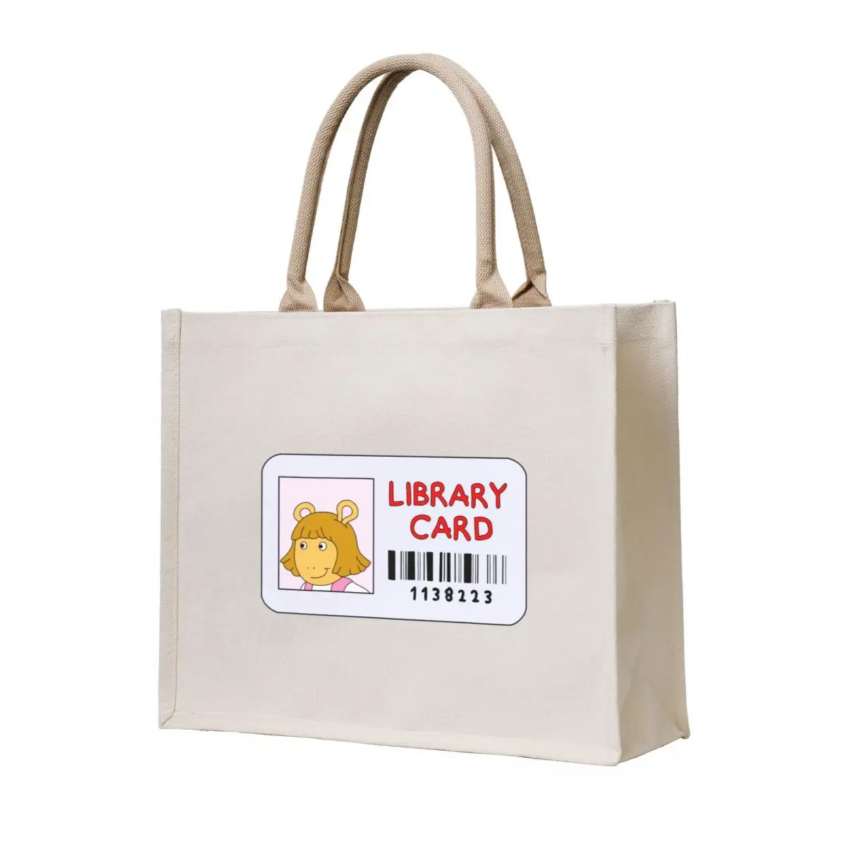 Dw library card tote bag холщовая