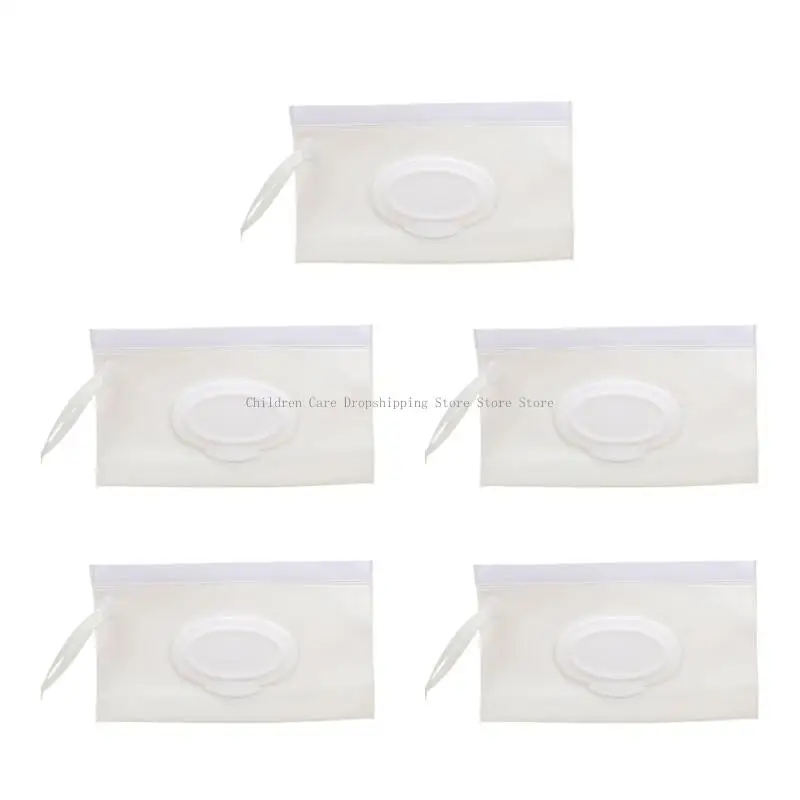 5pcs eva wet wipes bag compact - Фотография_3