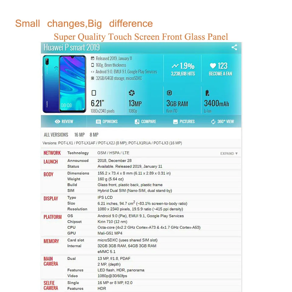 Замена для huawei p smart 2019 - Фотография_4