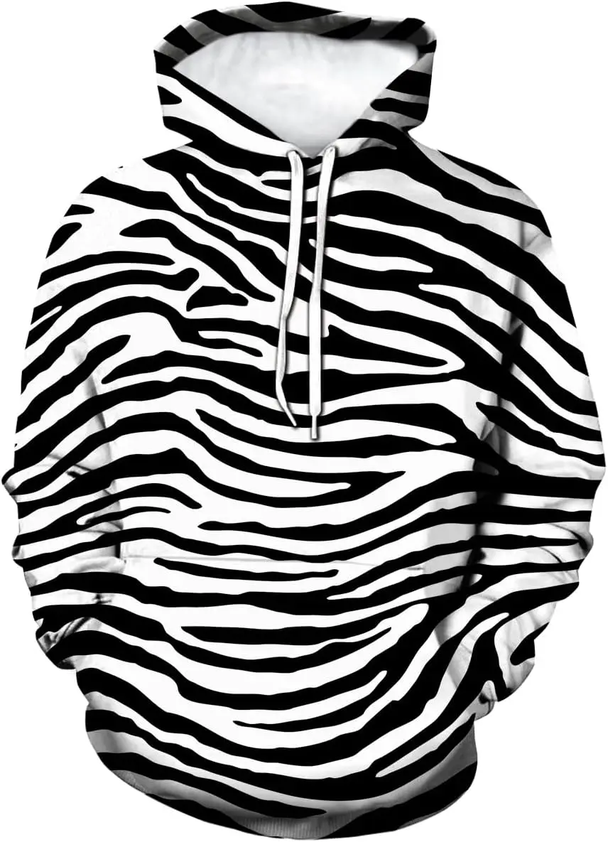 Lurhonp толстовки с принтом зебры для мужчин и женщин - Фотография_4