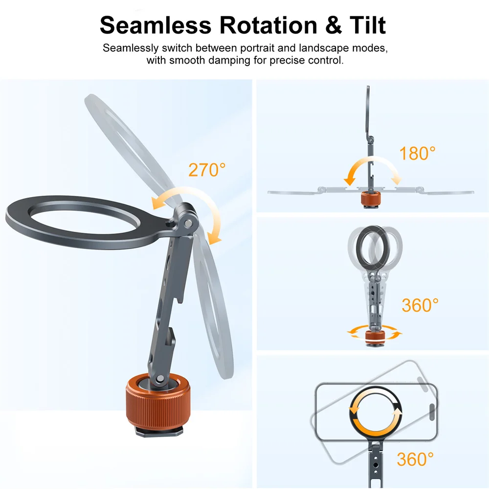 Магнитный держатель для телефона с винтом 1/4 дюйма и 3/8 дюйма - Фотография_4