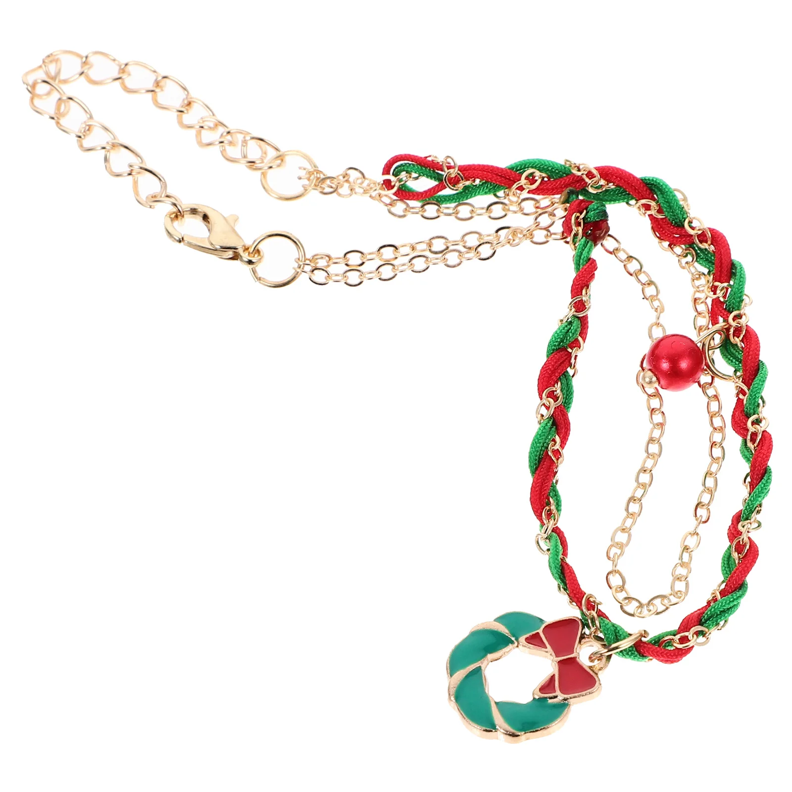 Рождественский тканый браслет - Фотография_6