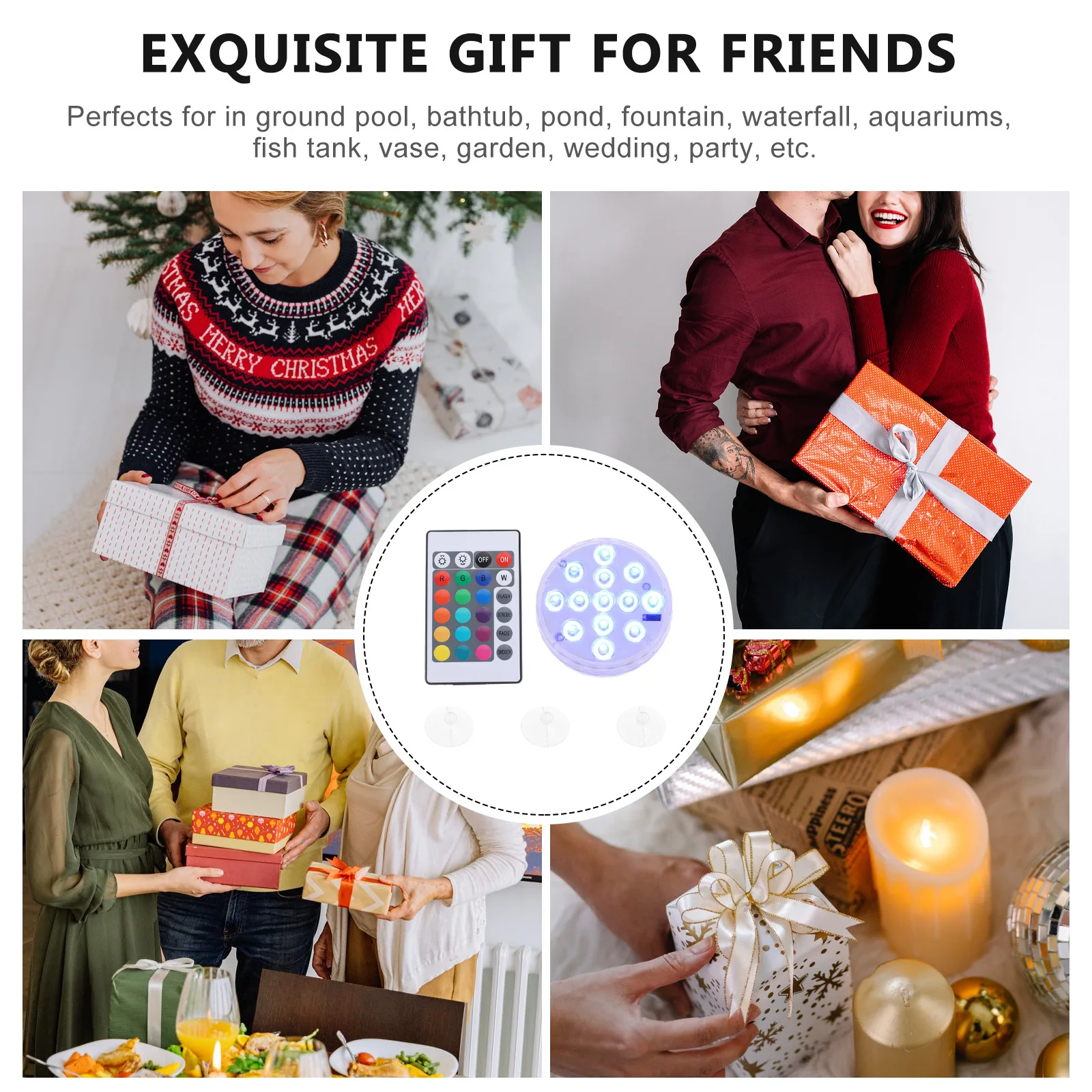 1 комплект, подводный светильник для бассейна с дистанционным управлением - Фотография_3