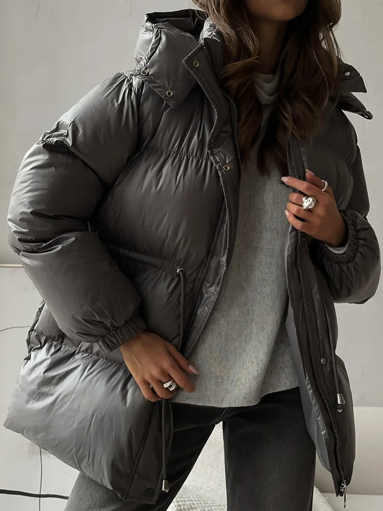 Женское короткое парковое пальто - Фотография_4