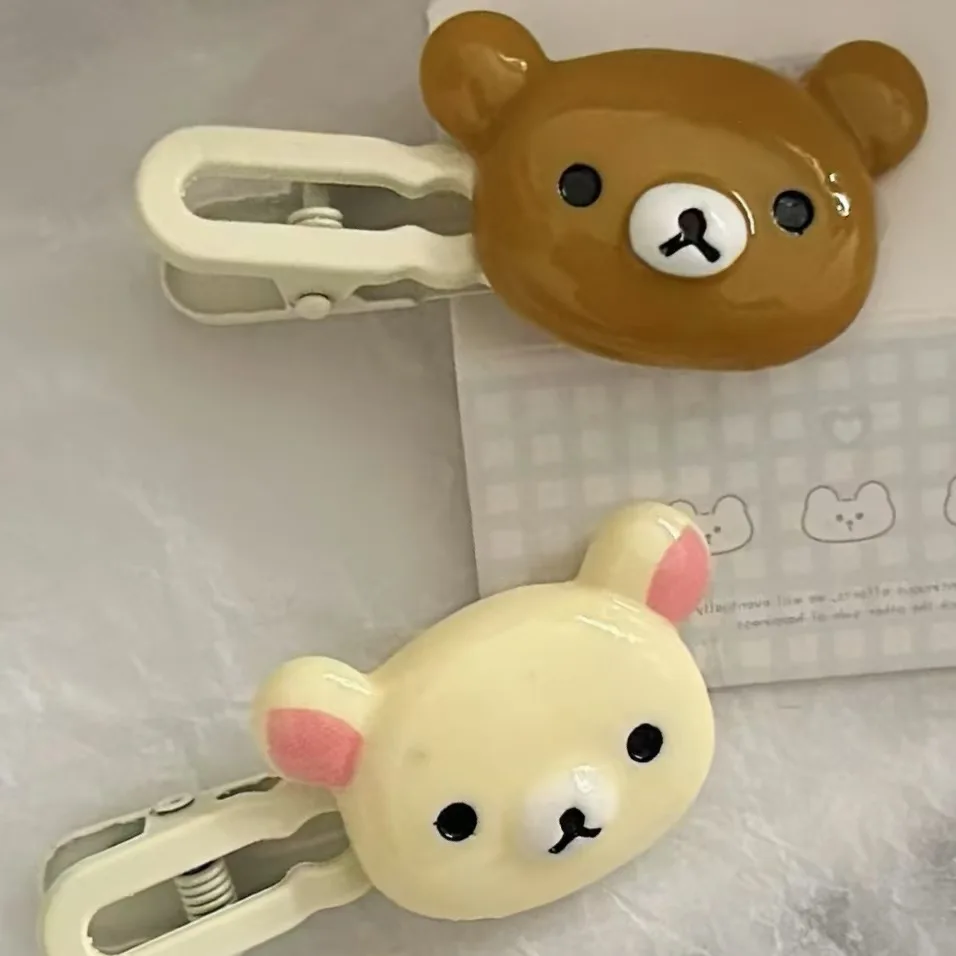 Заколки для волос rilakkuma для девочек kawaii relax bear - Фотография_3