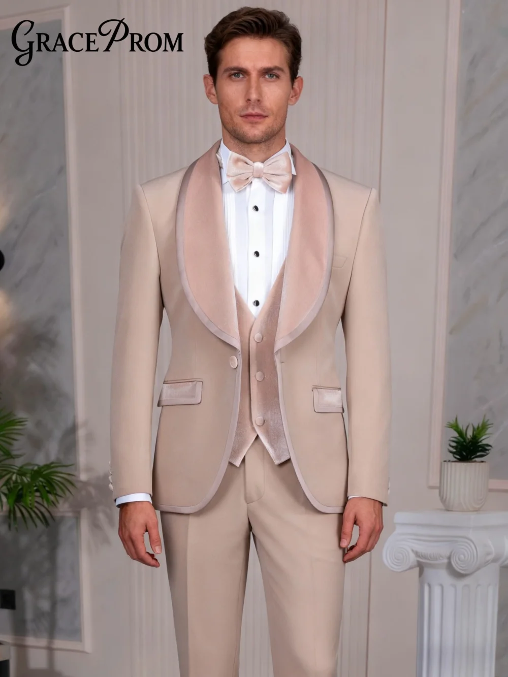 Стильный мужской костюм из 3 предметов