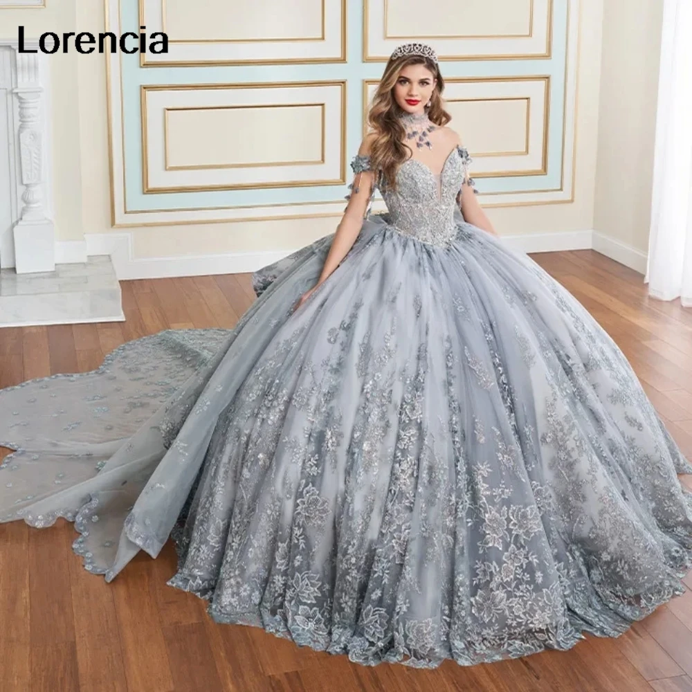 Lorencia блестящее серебряное платье