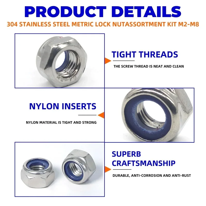 Din985 шестиугольные нейлоновые - Фотография_2