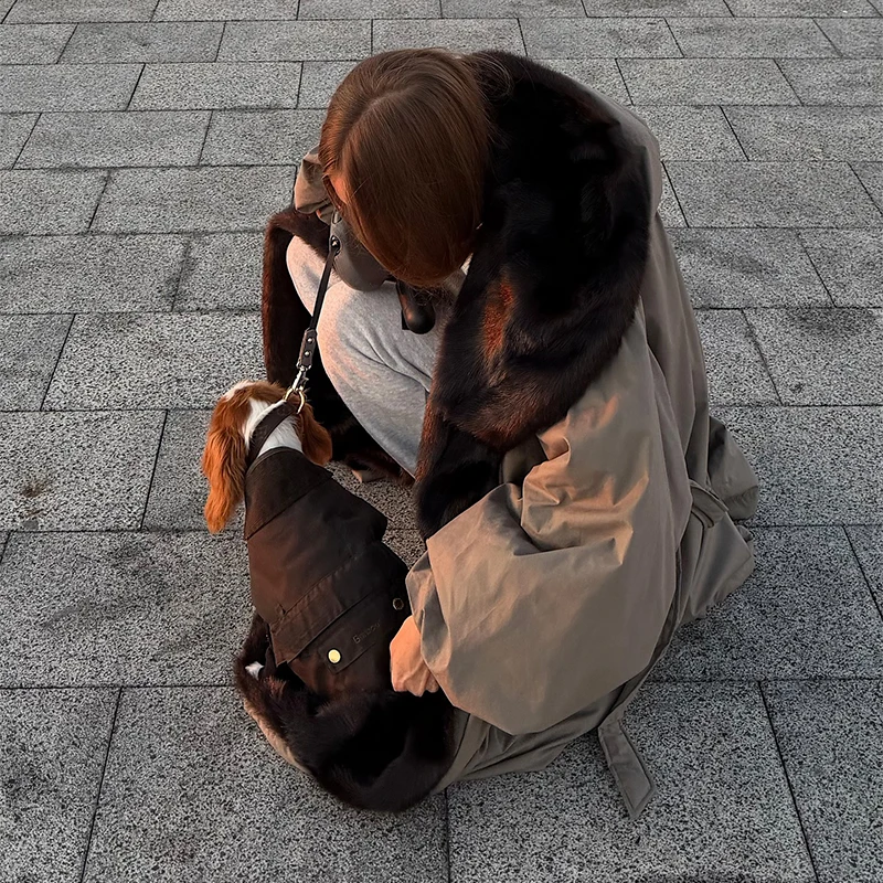 Длинное пальто оверсайз для женщин - Фотография_6