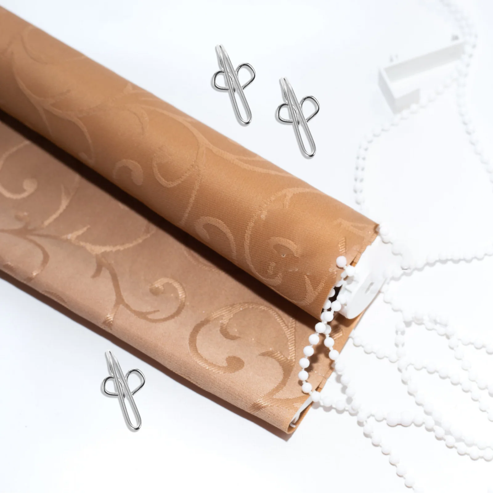 Серебряные металлические крючки для штор