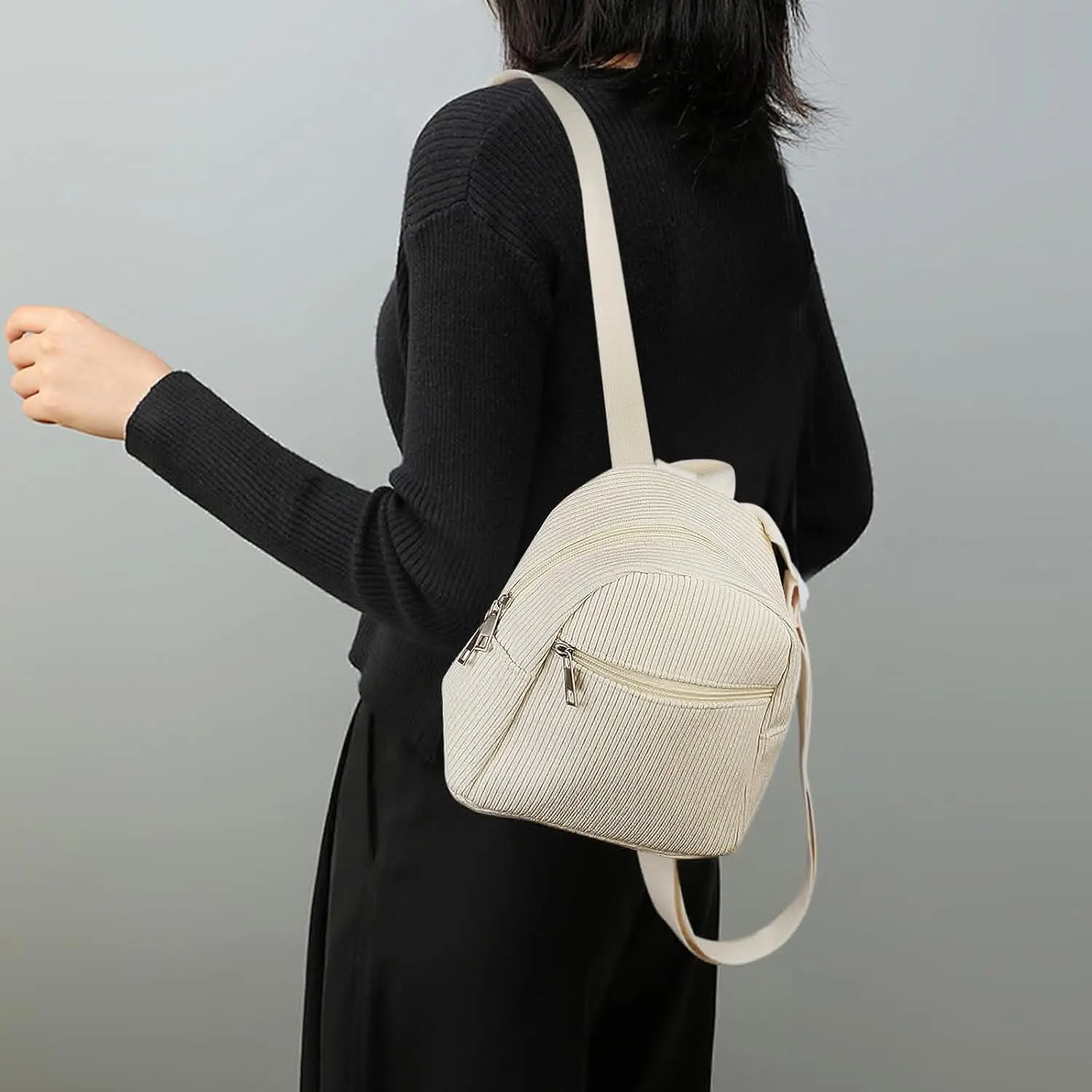 Маленький вельветовый рюкзак - Фотография_5