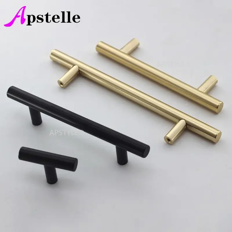 Apstelle черная золотая ручка для шкафа - Фотография_4
