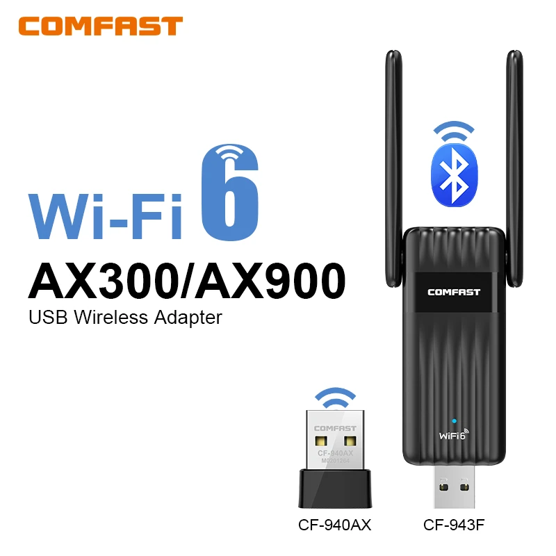 Comfast 300-900m wifi 6 bt 5.3 usb-адаптер двухдиапазонный 2