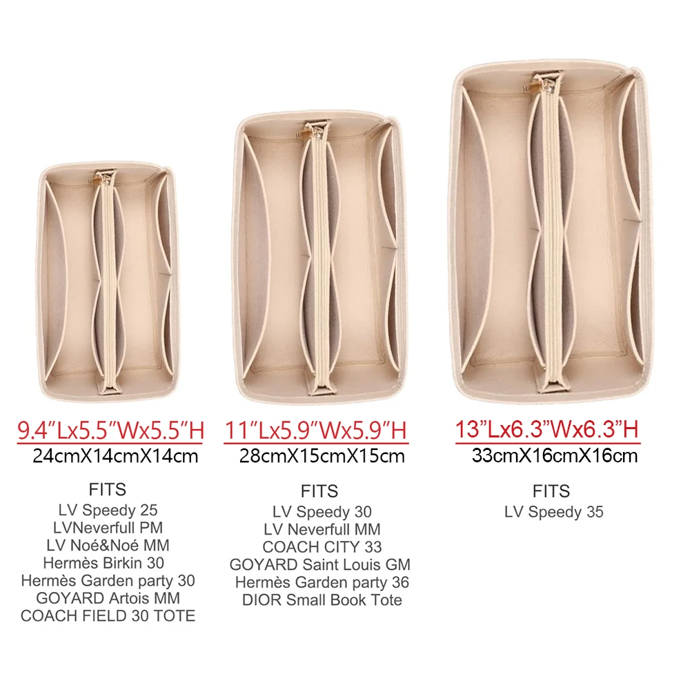 Фетровая вставка-органайзер для сумки lv neverfull pm - Фотография_4