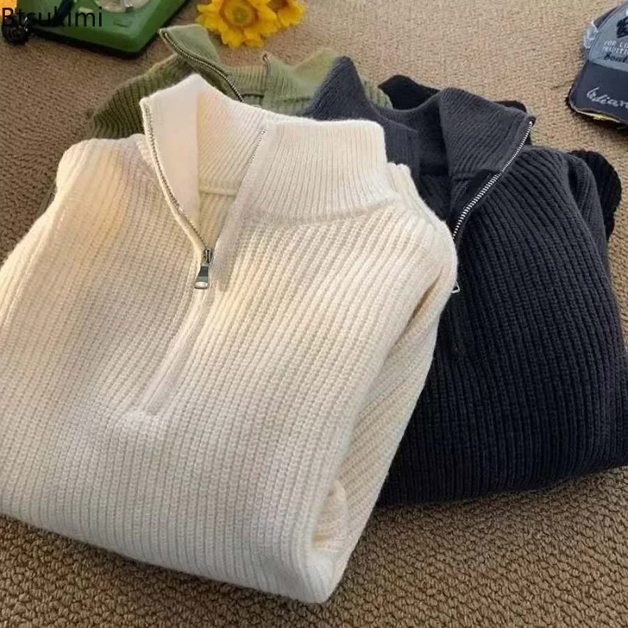 Модные водолазки с половиной молнии для мужчин - Фотография_5