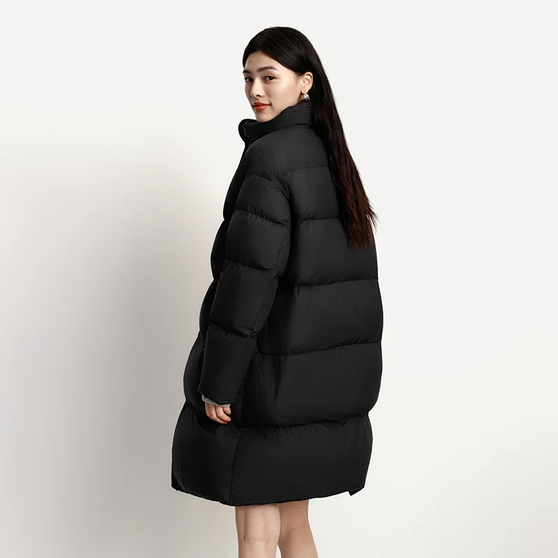 Пуховик semir, женский зимний длинный гусиный пух - Фотография_6