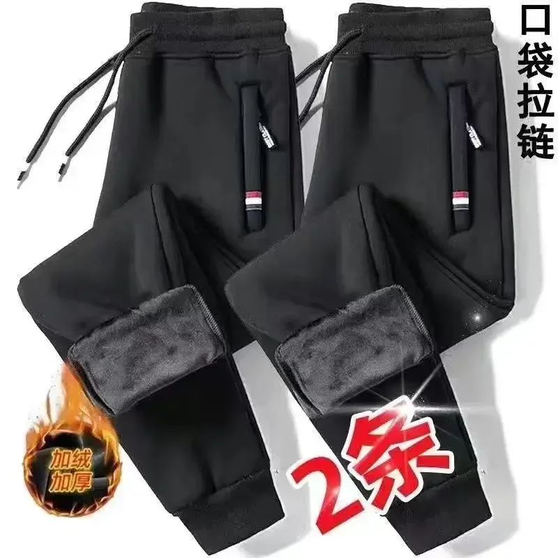 Плюшевые утолщенные спортивные брюки для мужчин - Фотография_3