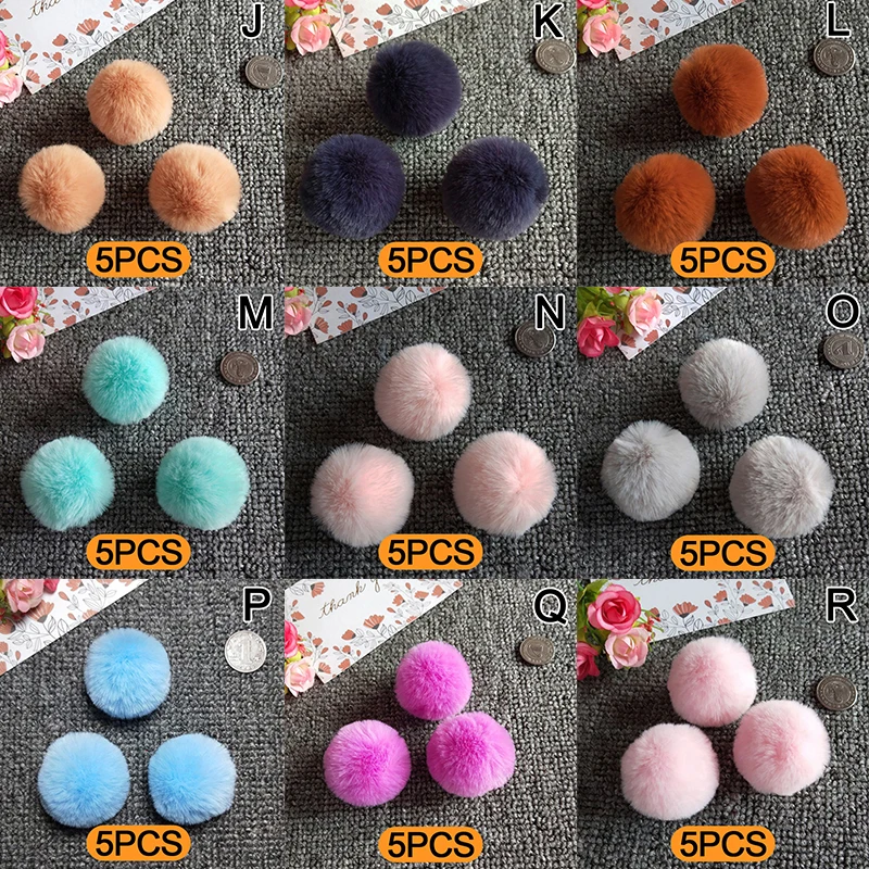 5 см шарики из искусственного меха - Фотография_3