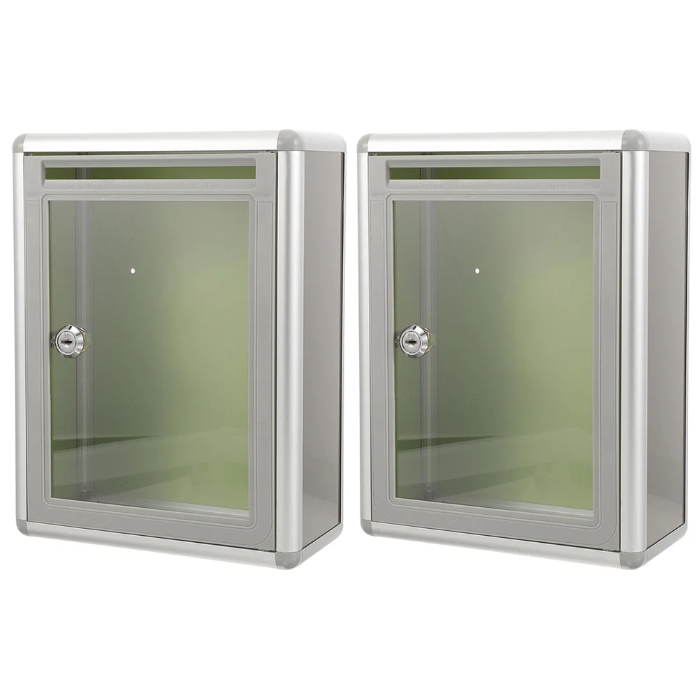 Прозрачный металлический настенный почтовый ящик с буквами для офиса - Фотография_4