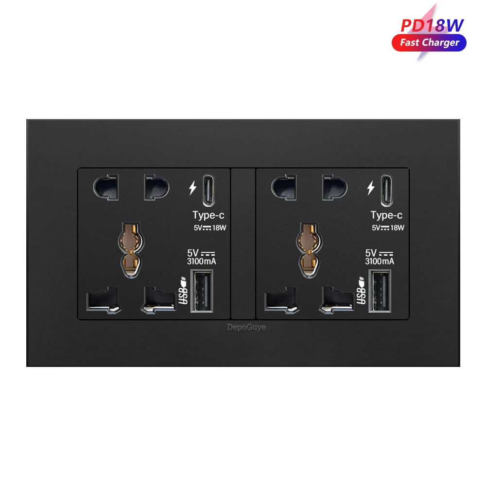 Универсальная 5-контактная розетка для быстрой зарядки - Фотография_6