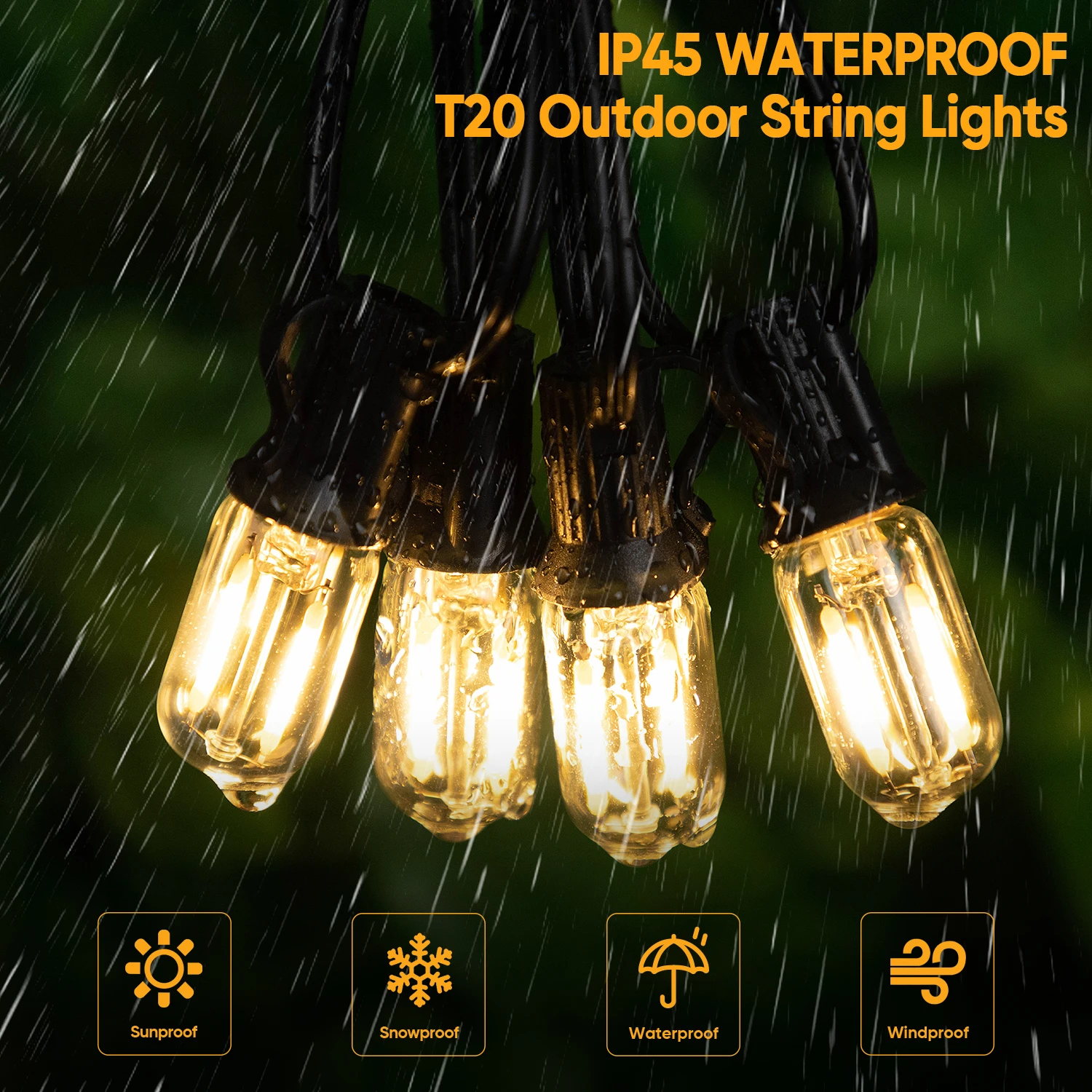 Светодиодная гирлянда t20 светильник - Фотография_5