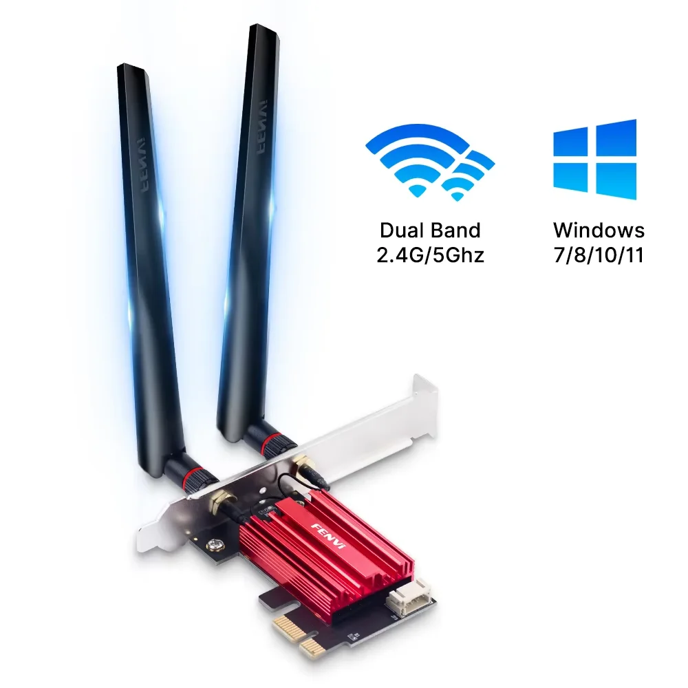 Wi-fi pci-e адаптер fenvi 1200 мбит/с