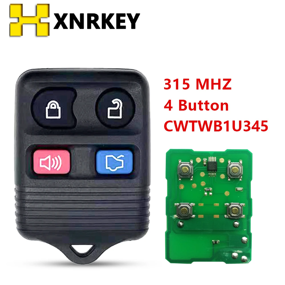 Xnrkey 4 кнопки 315 мгц дистанционный