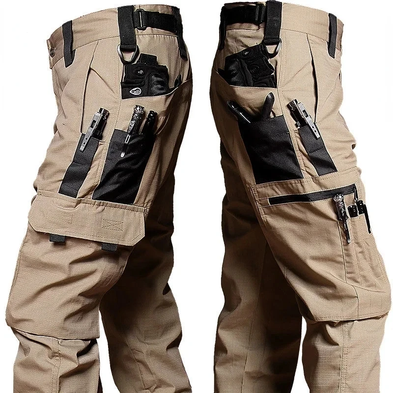 Black camo cargo pants outdoor
