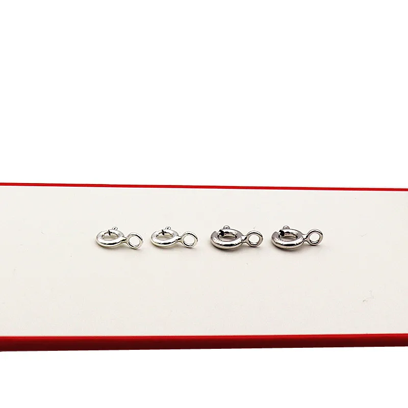 Пружинный крючок из серебра 925 пробы с замкнутым соединительным кольцом - Фотография_4