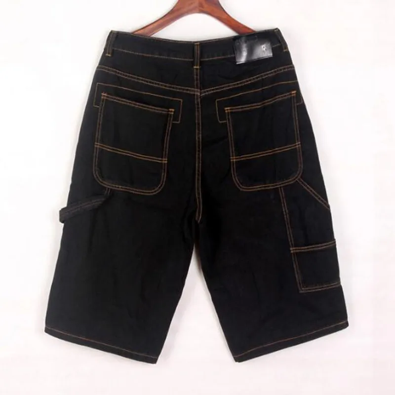 Мужские свободные мешковатые джинсовые шорты для скейтборда - Фотография_6