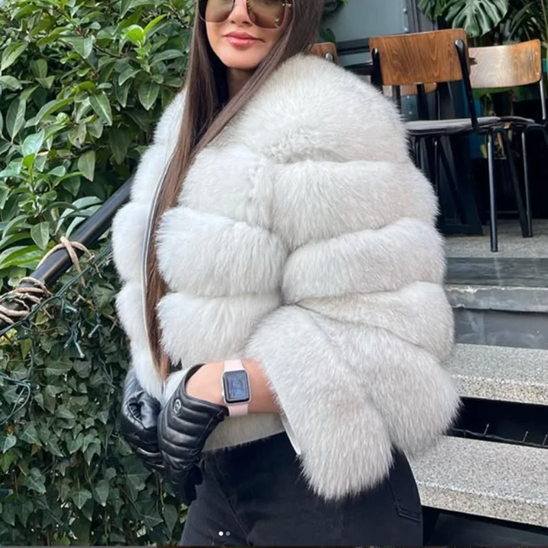 Queentina 50 см шуба из натурального лисьего меха - Фотография_6