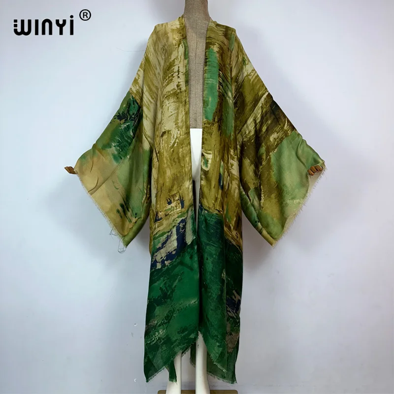 Кимоно winyi с масляным принтом женское - Фотография_5