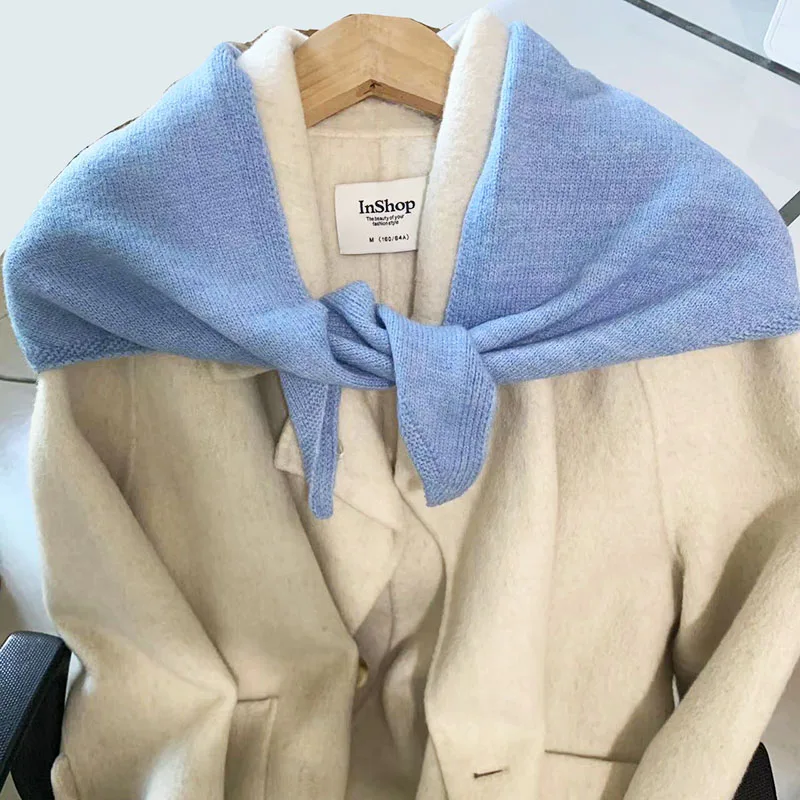 Женский шарф из смеси шерсти осень-зима 2025 - Фотография_4