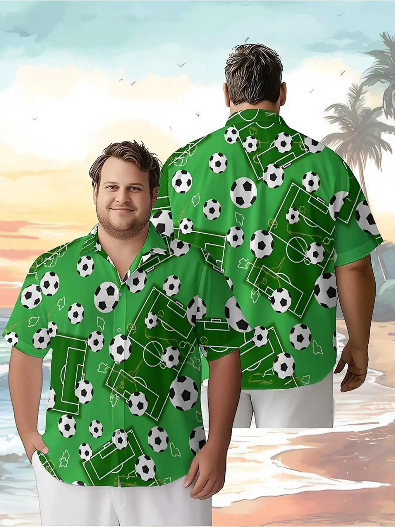 Мужские гавайские рубашки больших размеров