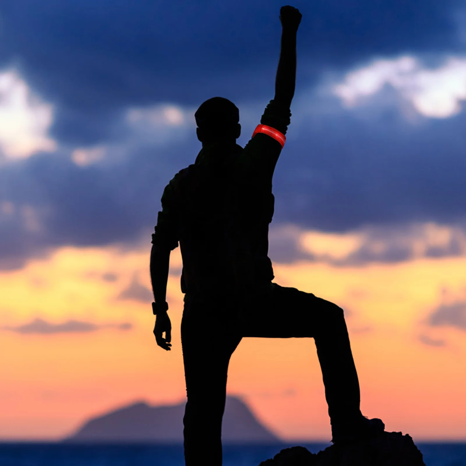 Красный светящийся браслет для бега на руку для ночных мероприятий - Фотография_2