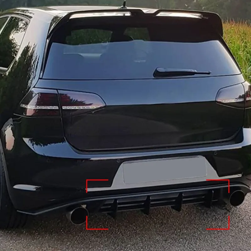 Автомобильный диффузор заднего бампера для vw golf mk7.5 gti 2017-2019 - Фотография_4