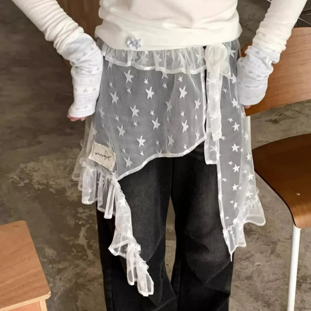 Винтажная кружевная мини-юбка со звездами - Фотография_5