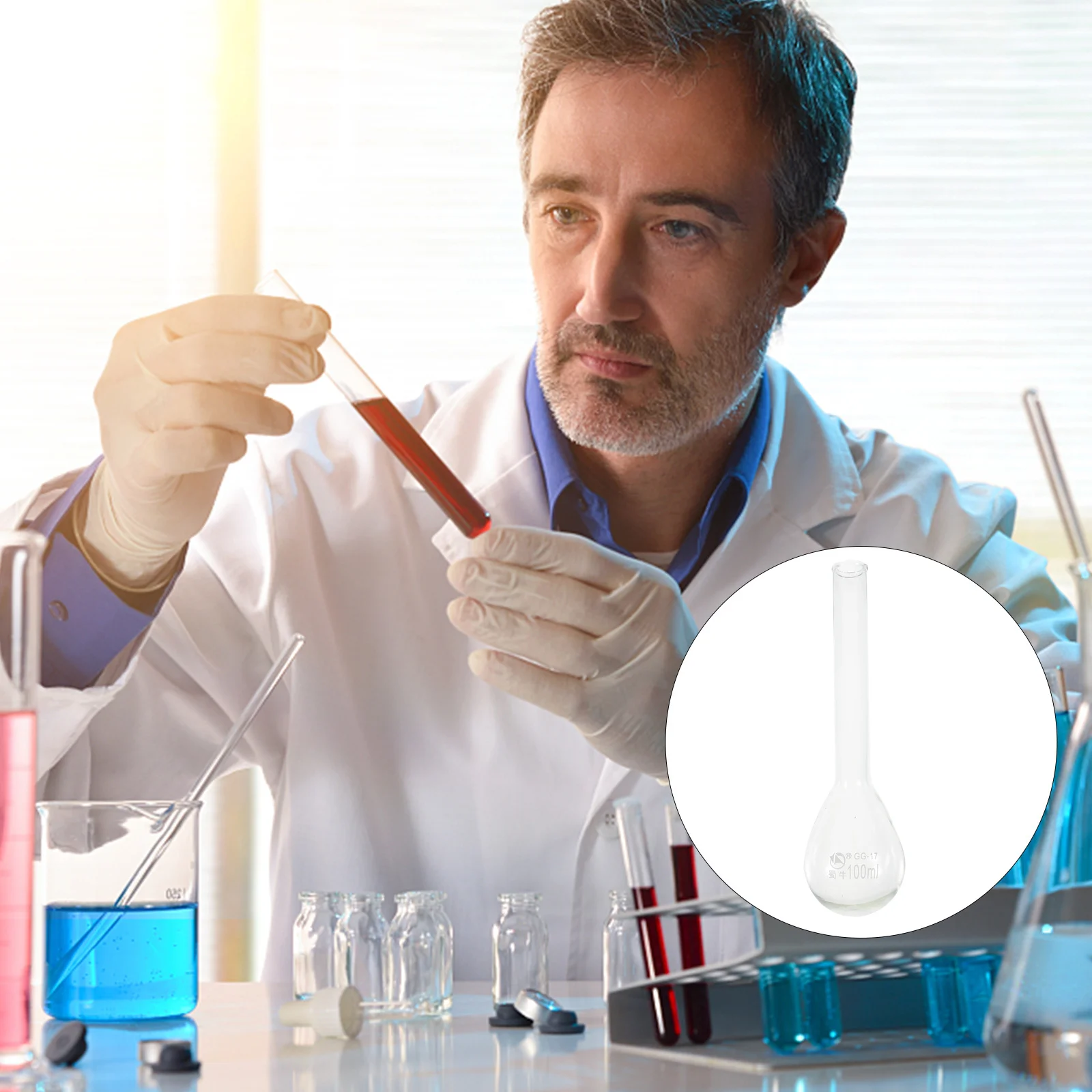 Прочная колба из боросиликатного азота емкостью 100 мл - Фотография_5