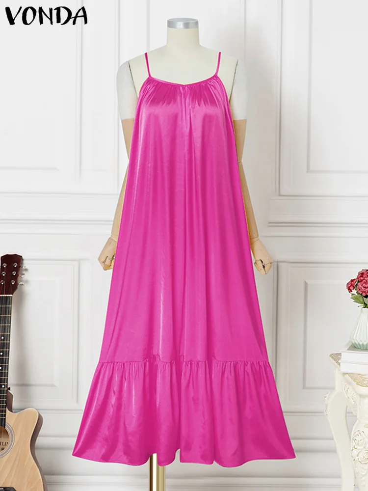 Женское летнее платье больших размеров на тонких бретельках - Фотография_4