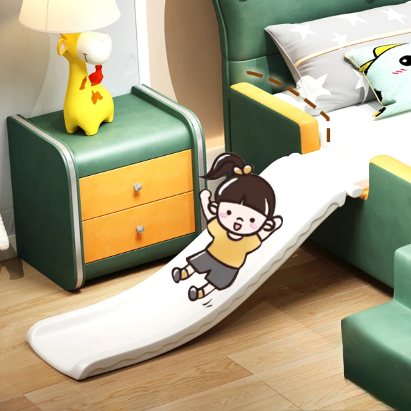 Дизайнерская кожаная двуспальная кровать для мальчиков - Фотография_5