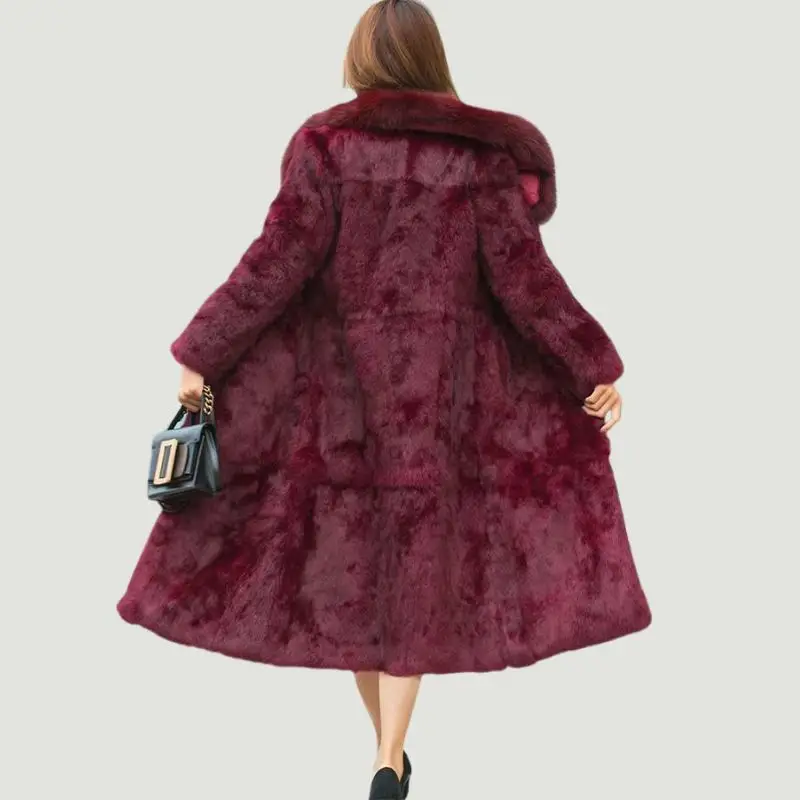 Настоящее пальто из меха кролика рекс - Фотография_2