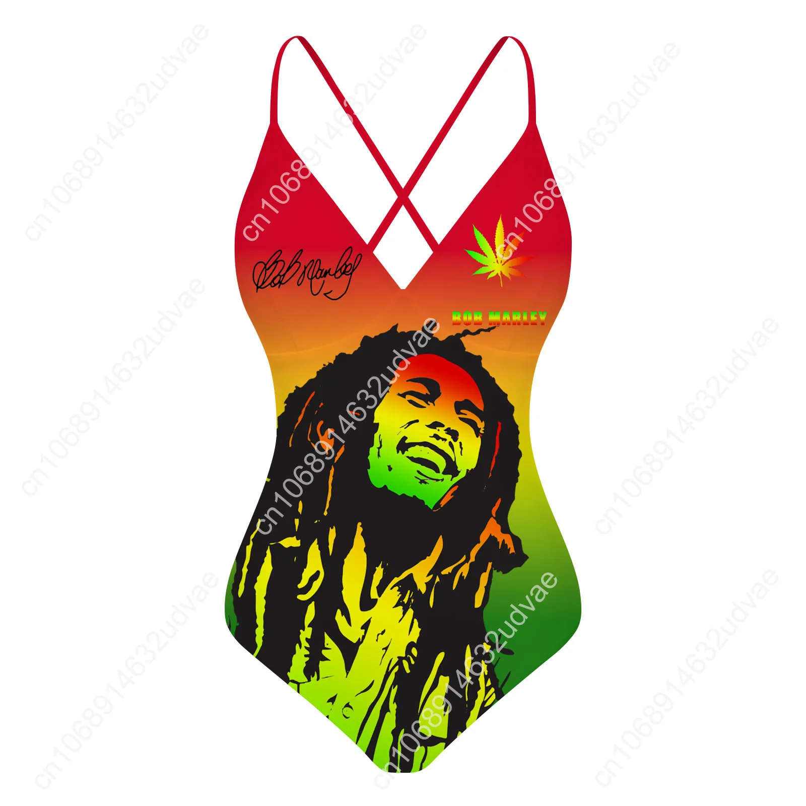 Купальник bob marley с v-образным вырезом и лямкой на спине - Фотография_2
