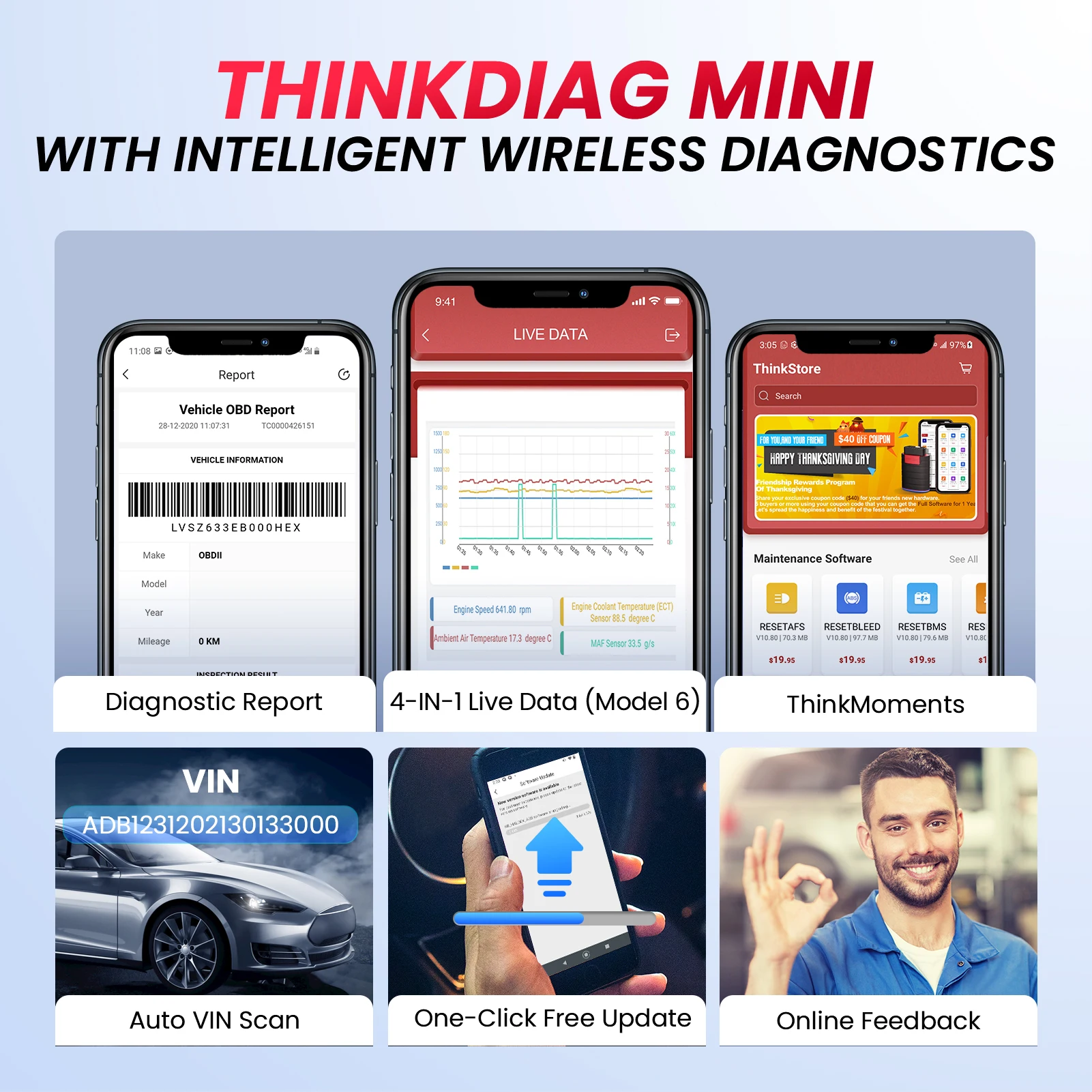 Thinkcar thinkdiag mini obd2 диагностический - Фотография_5