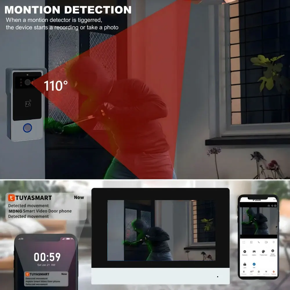 Новый умный 2-проводной дверной звонок tuya - Фотография_3