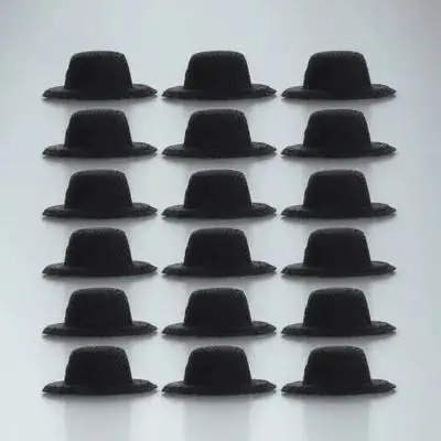 Мини-черные шапки из ткани премиум-класса - Фотография_6