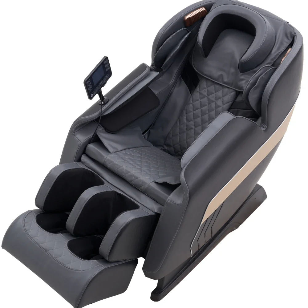 Электрическое 4d шиацу разминающее sl трековое кресло для салона - Фотография_5