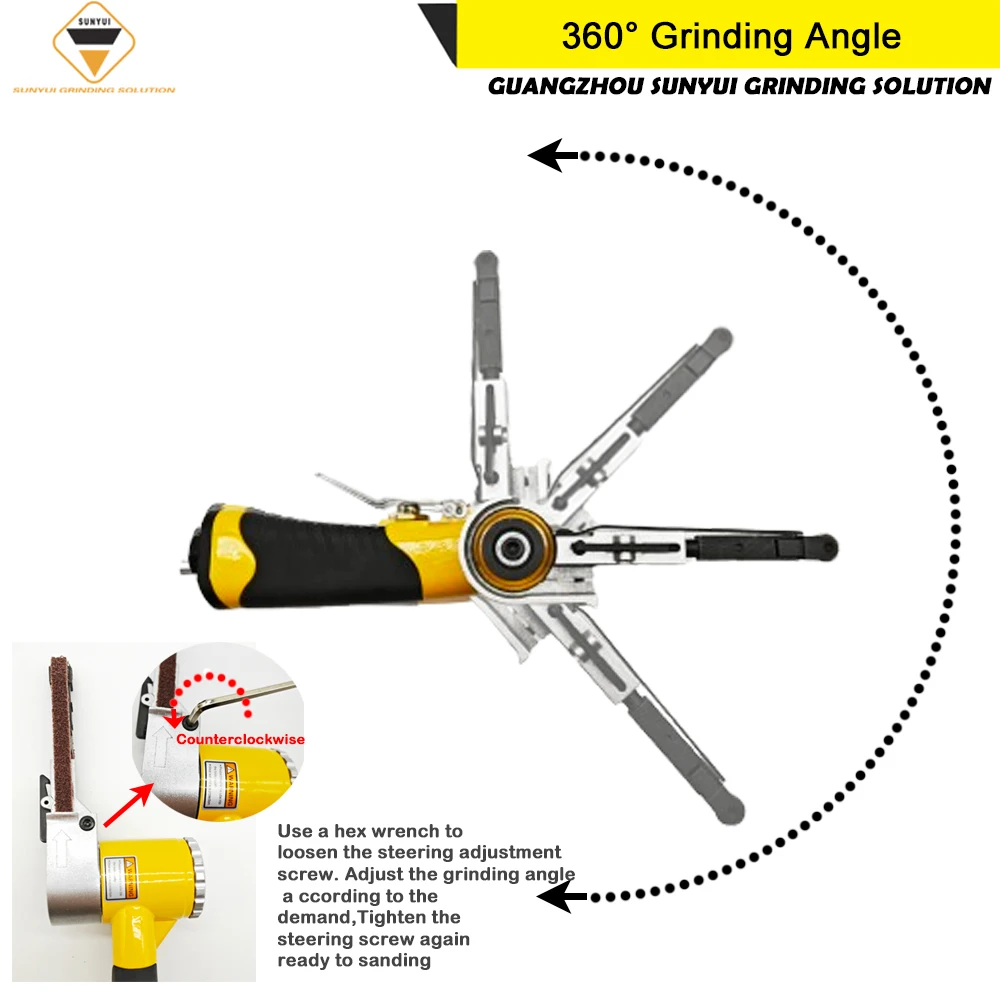 Пневматическая ленточная шлифовальная машина 3/8 дюйма - Фотография_2