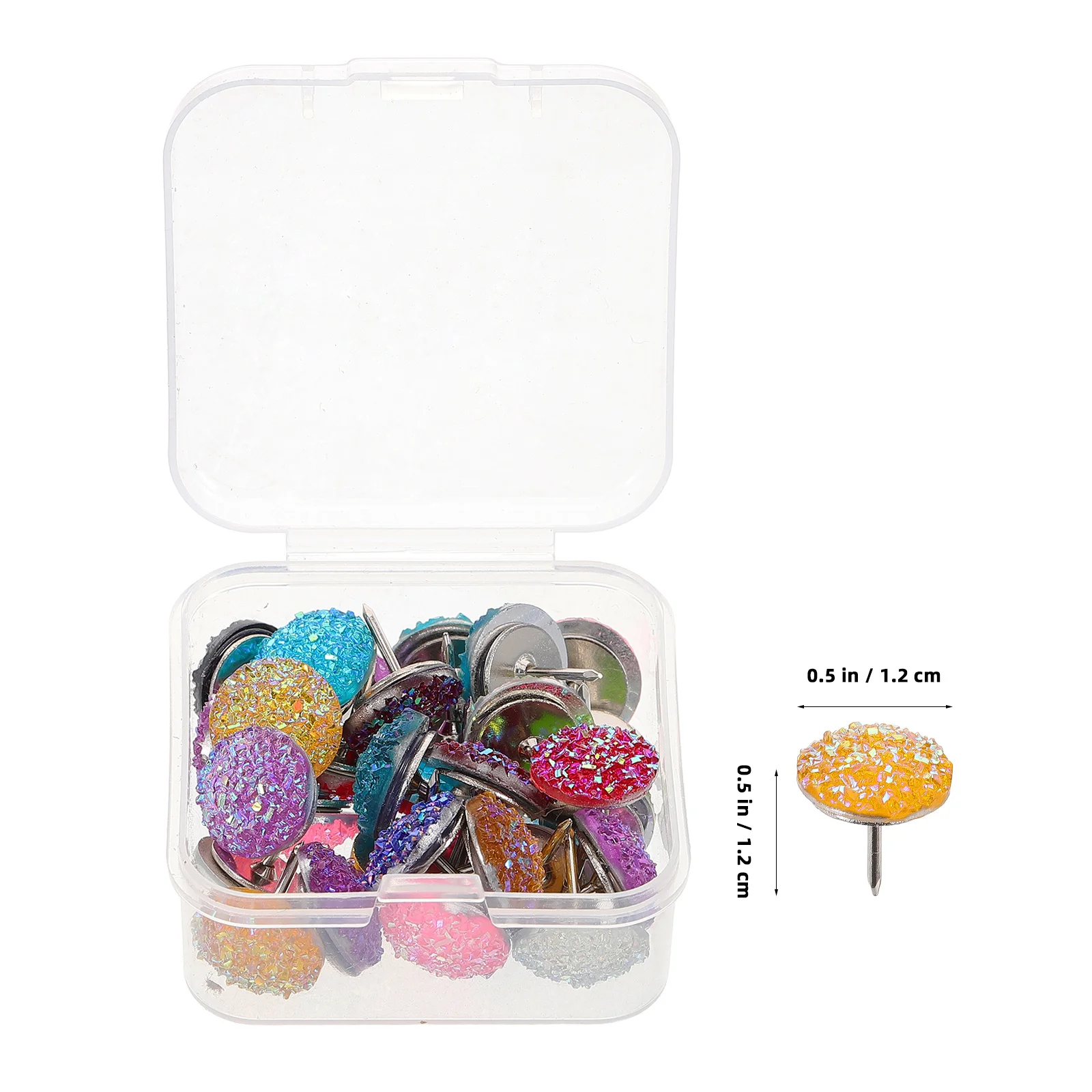 Блестящие кнопки со стразами и бриллиантами для пробковой доски - Фотография_6