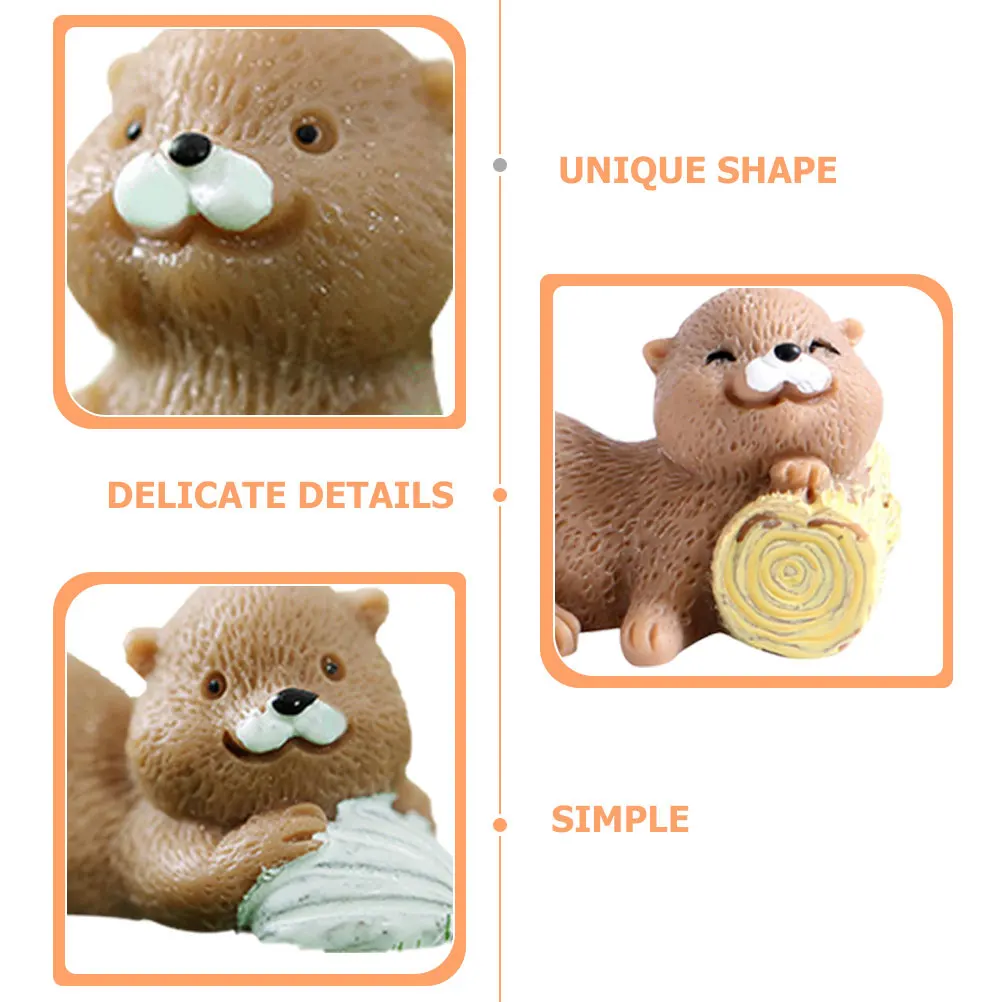 8 pcs miniature otter figurines - Фотография_6