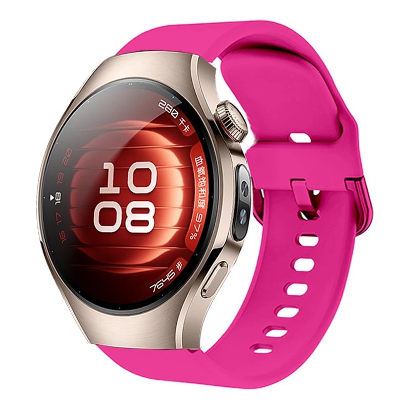 Силиконовый ремешок 18 мм с цветной пряжкой для huawei watch gt4 41 мм - Фотография_4